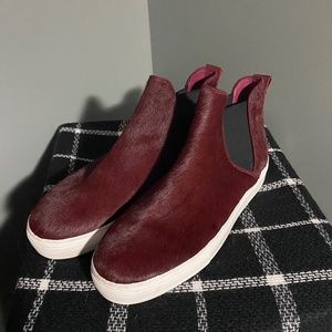Zara Woman Wine Red Slip Ons - 8.5